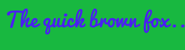 Image with Font Color 4A1FF2 and Background Color 18B840